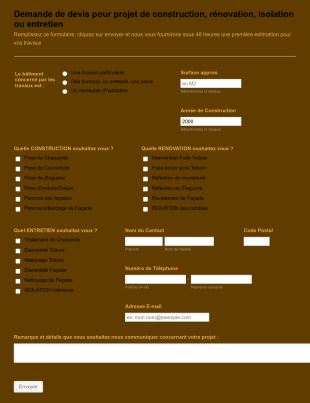 Demande De Devis Pour Travaux Habitation Form Template