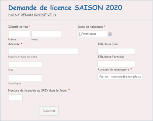 Demande De Licence Sportive Cycliste Form Template