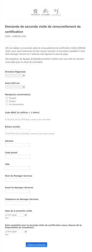 Demande De Renouvellement Decertification Form Template
