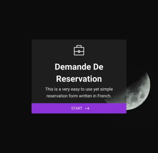 Demande De Réservation De Table Form Template