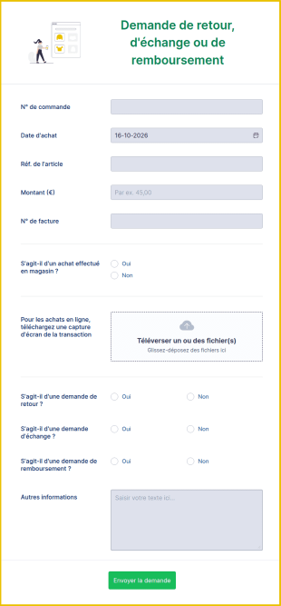 Demande De Retour, D'échange Ou De Remboursement