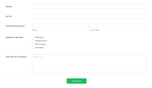 DEmande D'intervention Form Template