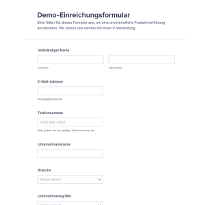 Demo Einreichungsformular