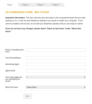 Denver Multi Page Form Template