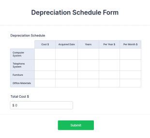  Depreciation Schedule Form Template