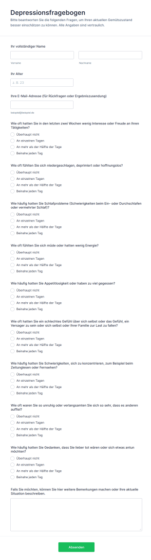 Depressionsfragebogen