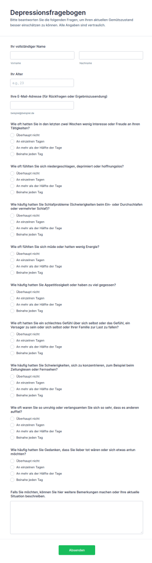 Depressionsfragebogen