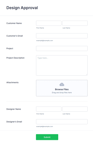 Design Approval Form Template