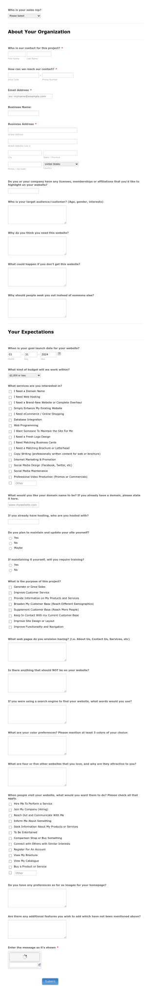 Design Brief 2 Form Template