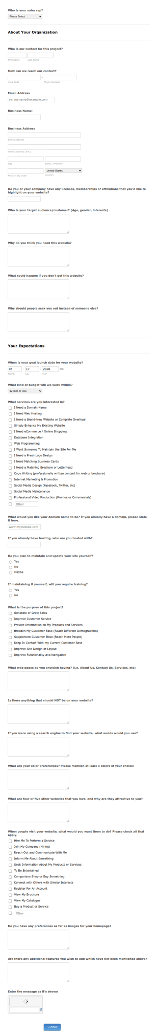 Design Brief 2 Form Template