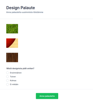 Design Palaute