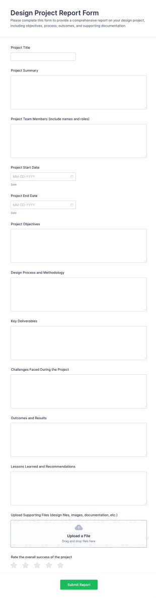 Design Project Report Form Template