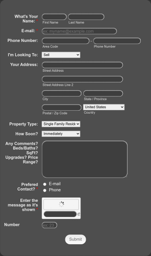 Detailed Real Estate Form Template