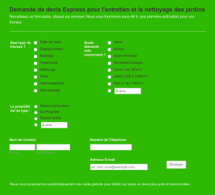 Devis Express Jardin Form Template