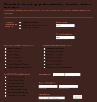 Devis Pour Projet De Costruction/rénovation Form Template