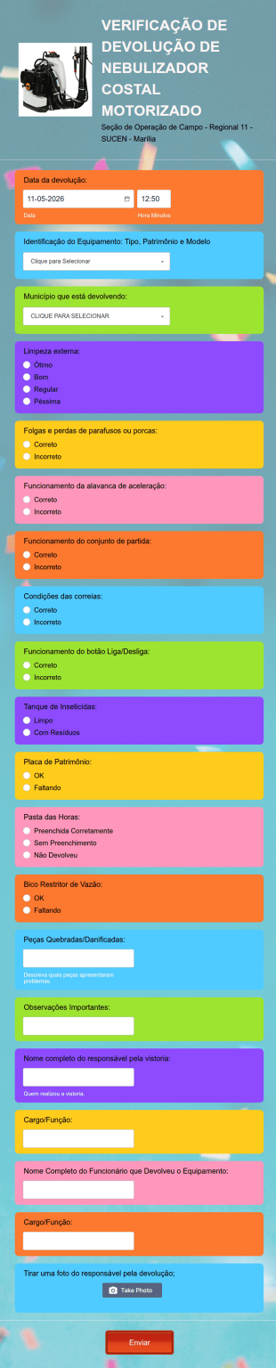 DevoluçãoNebulizadorCostal