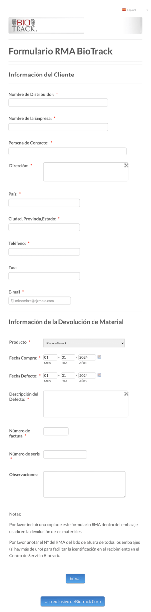 Devolución De Material De Distribuidores