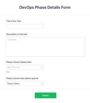 DevOps Phase Details Form Template