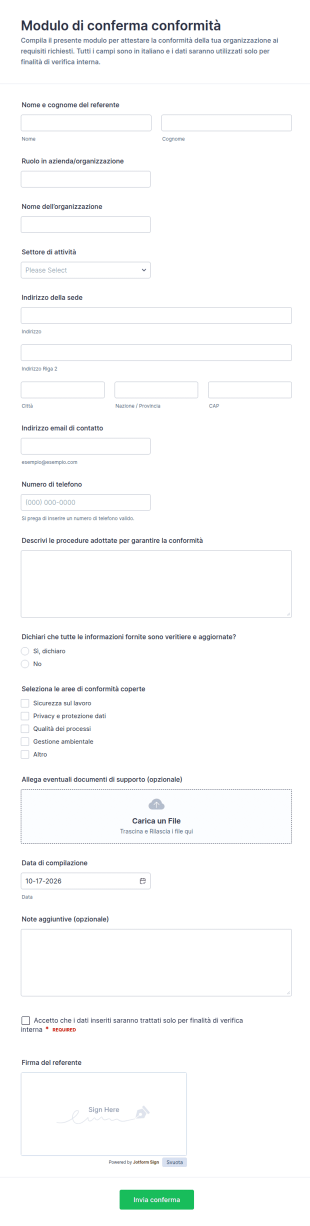 Dichiarazione Di Conformità