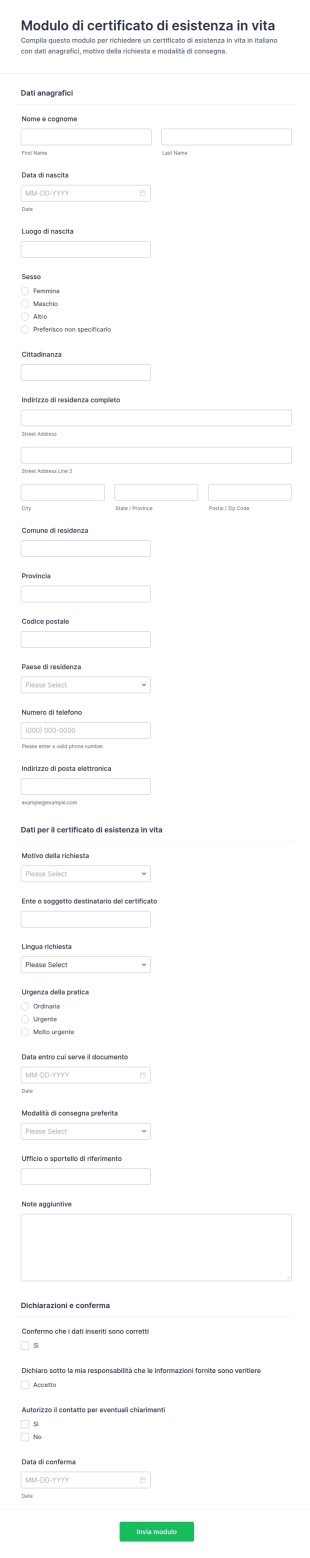 Dichiarazione Di Sopravvivenza