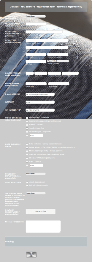 Dickson New Partners Registration Form