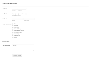 Dierenarts Afspraakformulier Form Template