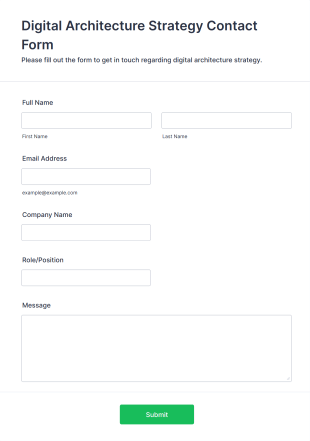Digital Architecture Strategy Contact Form Template
