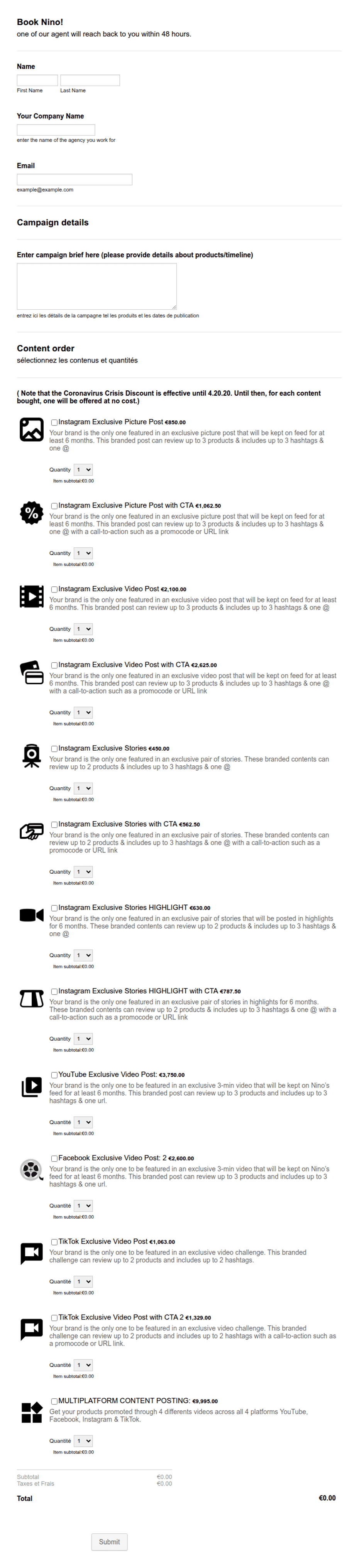 Artist Booking Rider Example Digital Artist Booking Form Template | Jotform