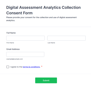 Digital Assessment Analytics Collection Consent Form Template