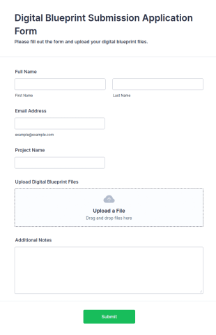Digital Blueprint Submission Application Form Template