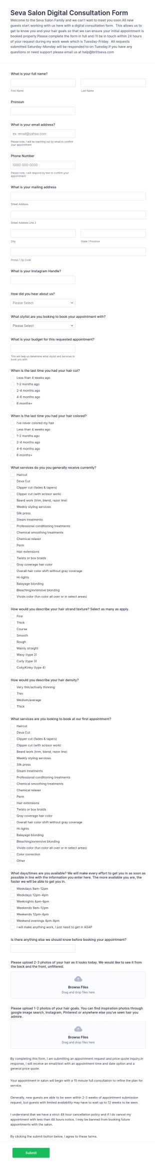 Thrivers Society Digital Consultation Template