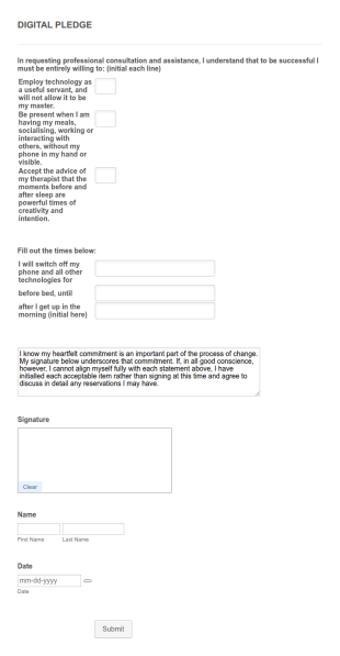 Digital Pledge Form Template