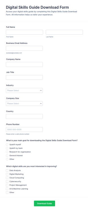 Digital Skills Guide Download Form Template