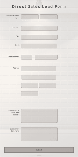 Direct Sales Lead Form Template