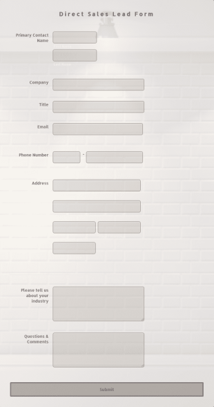 Direct Sales Lead Form Template