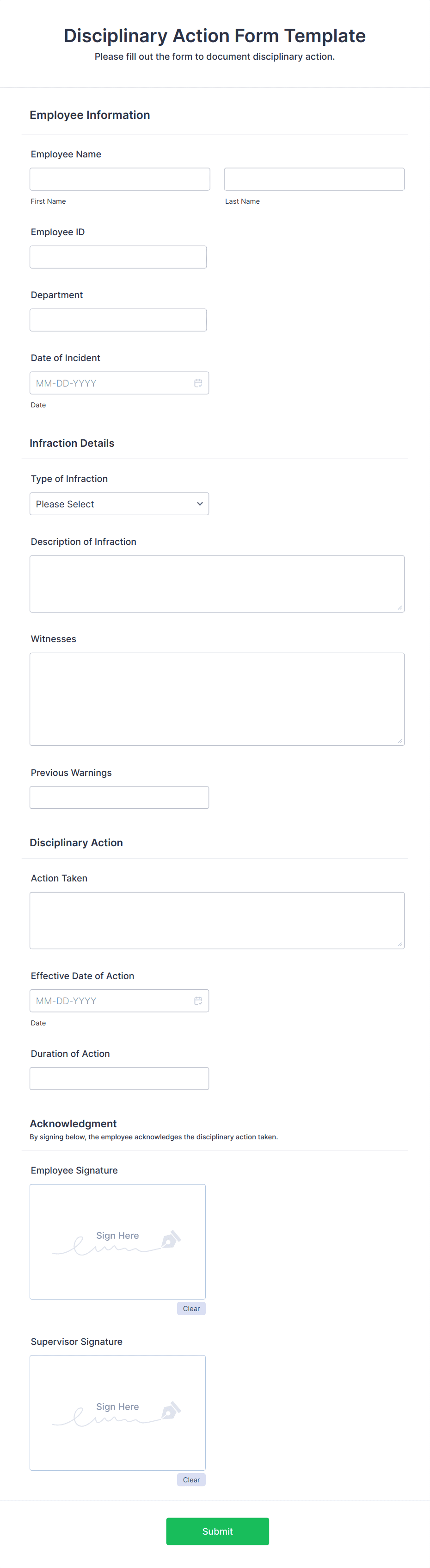 disciplinary-forms-jotform for Free Printable Disciplinary Action Form Pdf Disciplinary Forms | Jotform for Free Printable Disciplinary Action Form Pdf