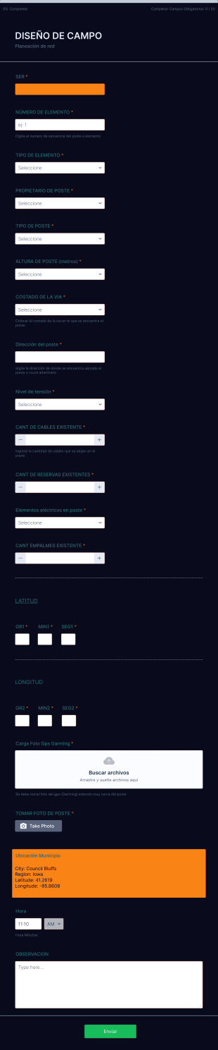 Diseño De Campo Form Template