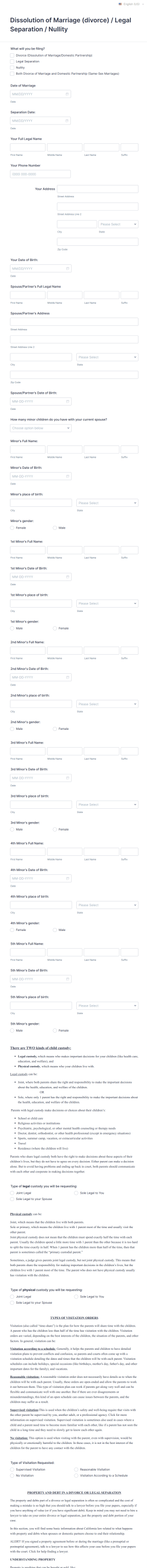 Dissolution Of Marriage Petition Form Template