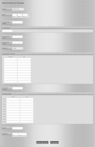 Дневни Извештај о Продаји Form Template