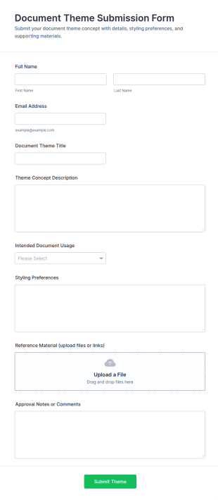 Document Theme Submission Form Template