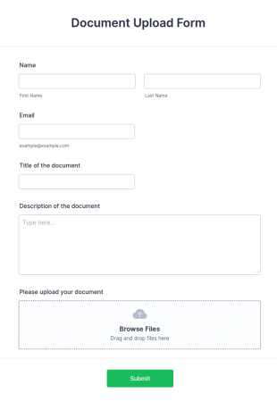 Document Upload Form Template