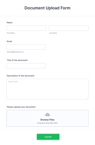 Document Upload Form Template