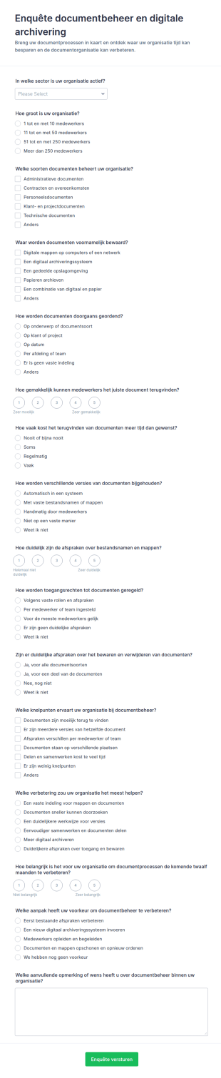 Documentbeheer Survey