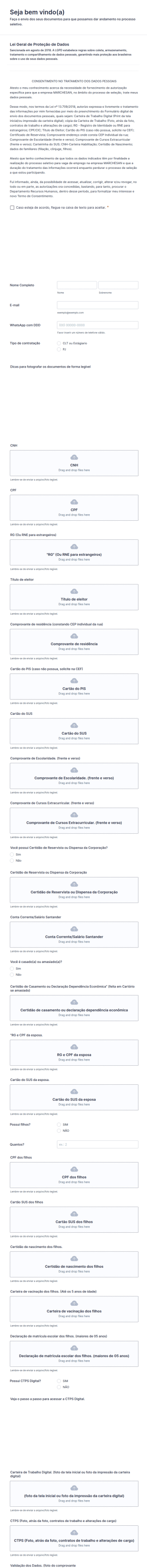 Documentos Admissionais
