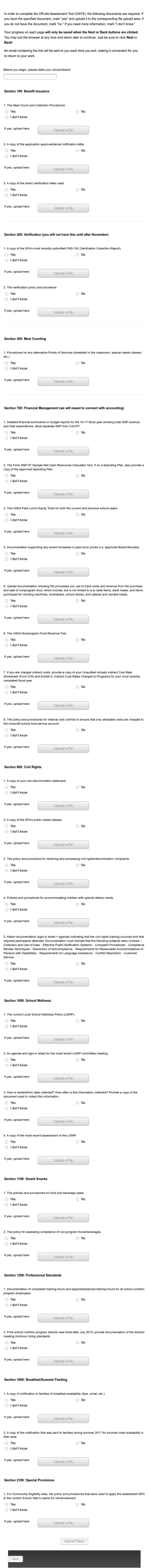 Documents Required For Oats Form Template