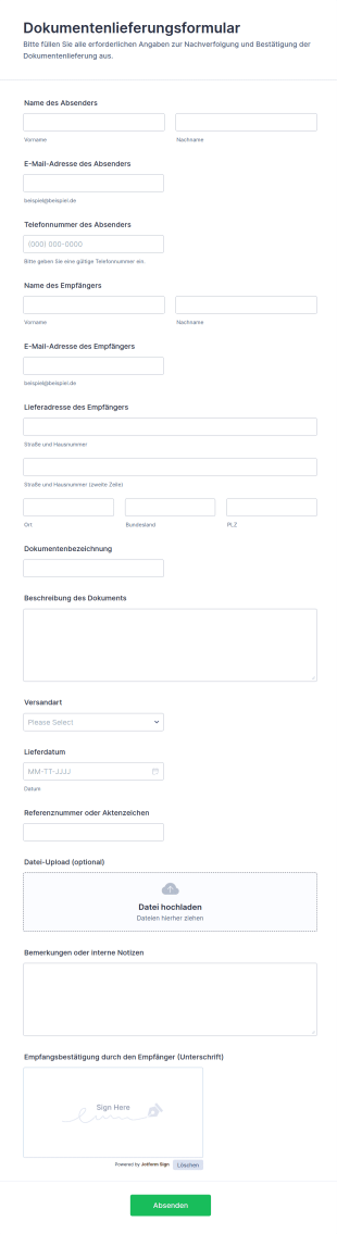 Dokumentenlieferungsformular