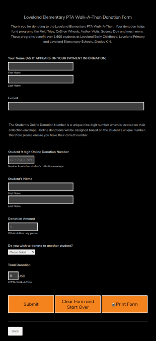 Donation For Multiples Form Template