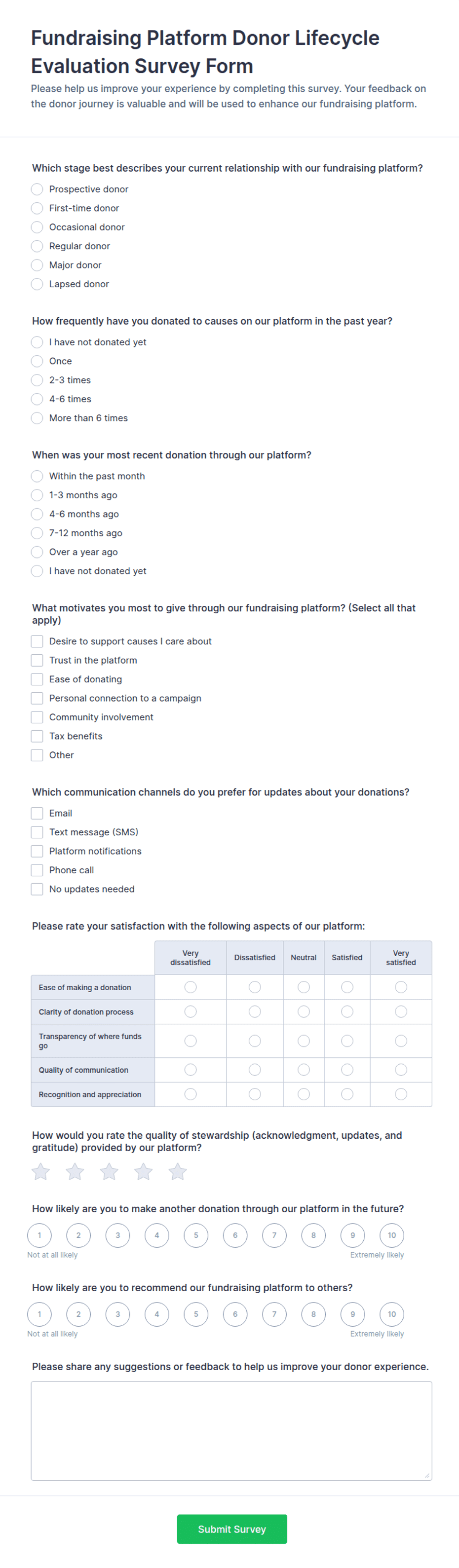 Rmv Forms.pdf Donor Lifecycle Evaluation Survey Form Template | Jotform