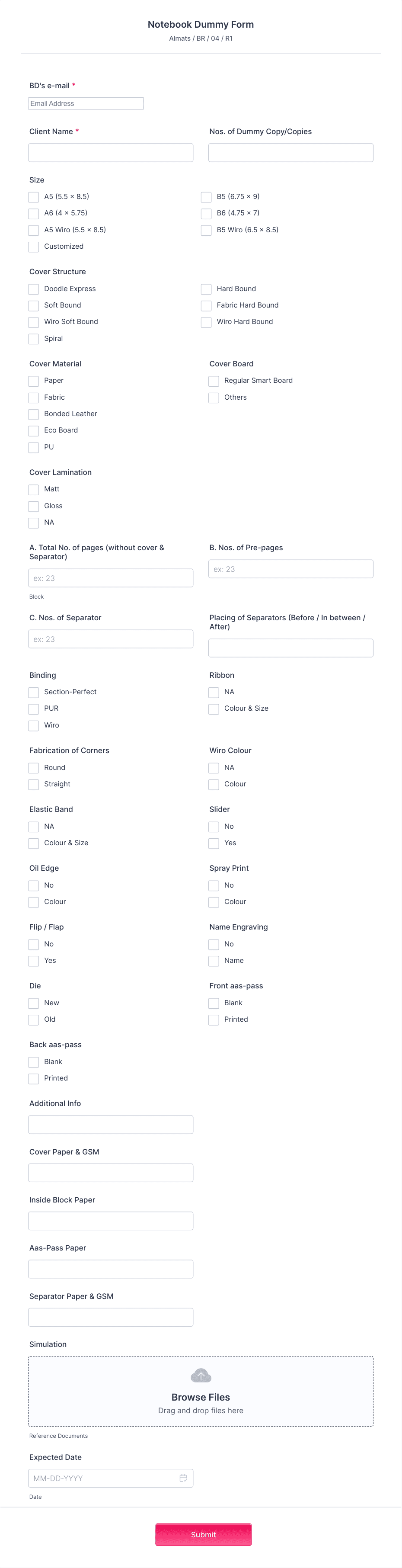 Doodle Notebook Dummy Form Template | Jotform