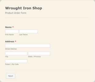 Door Order Form Template